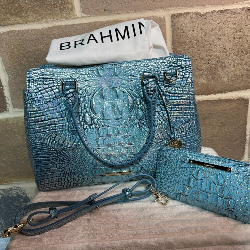 Stunning Brahmin Bag and Matching Wallet - Picture 2 of 10